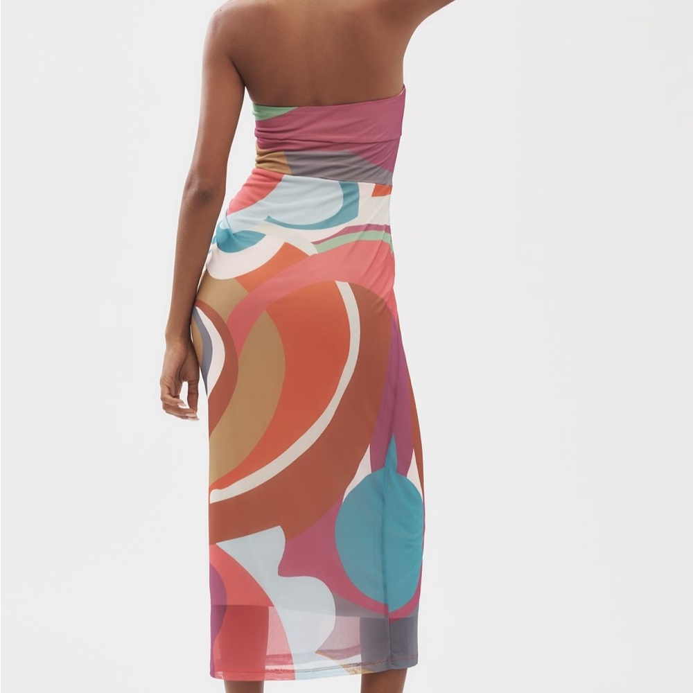 Anthropologie nwt Colorful Abstract Print Dress M medium - Picture 5 of 9